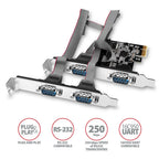 Axagon PCEA-PSN PCIe-Adapter mit 4x Seriell-Ports - ASIX AX99100 Chipsatz tarjeta y adaptador de interfaz Interno RS-232 (2)