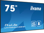iiyama LH7565UHSB-B1 pantalla de señalización Diseño de quiosco 189,2 cm (74.5") LED Wifi 800 cd / m² 4K Ultra HD Negro Procesador incorporado Android 11 24/7 (5)