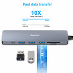 Benfei 000307GREY hub de interfaz USB Type-C 5000 Mbit/s gris