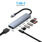 Benfei 000307GREY hub de interfaz USB Type-C 5000 Mbit/s gris