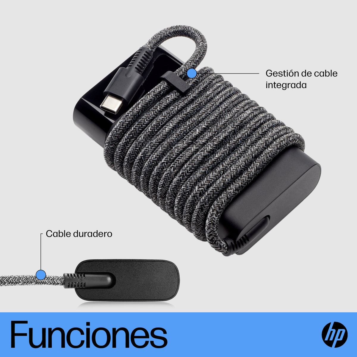 HP 65W USB-C Laptop Charger adaptador e inversor de corriente Interior Negro (3)