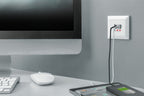 Digitus DA-70618 prise de courant 2 x USB A + 1 x USB C Blanc (2)