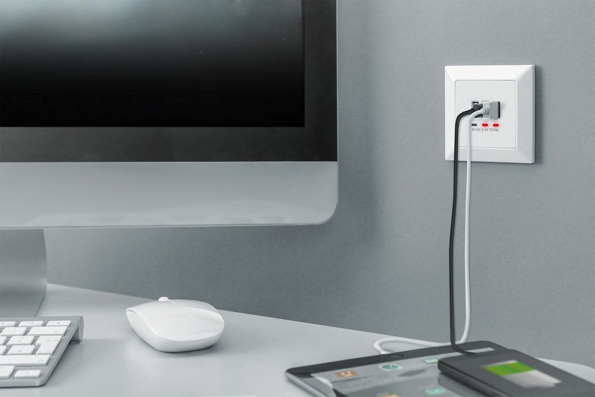 Digitus DA-70618 prise de courant 2 x USB A + 1 x USB C Blanc (2)