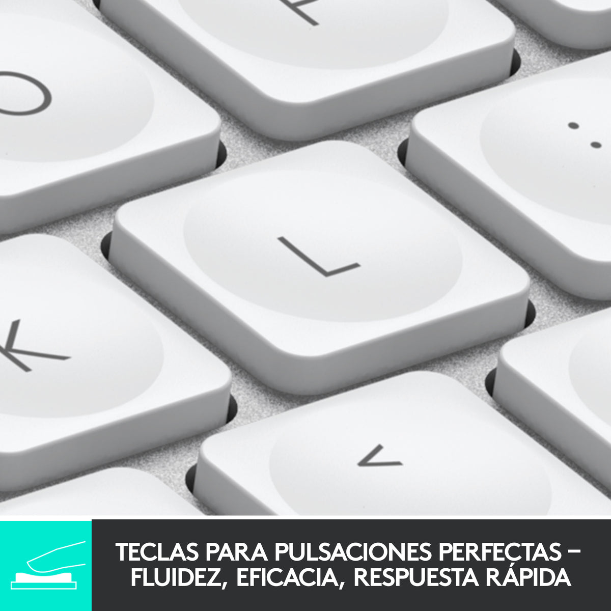 Logitech 920-010491 teclado Oficina RF Wireless + Bluetooth QWERTY Español Gris (9)