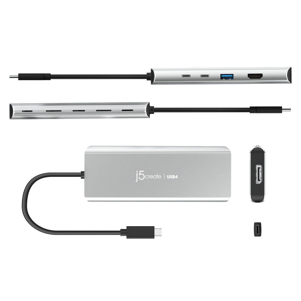 j5create JCD401 Alámbrico USB 3.2 Gen 2 (3.1 Gen 2) Type-C Plata