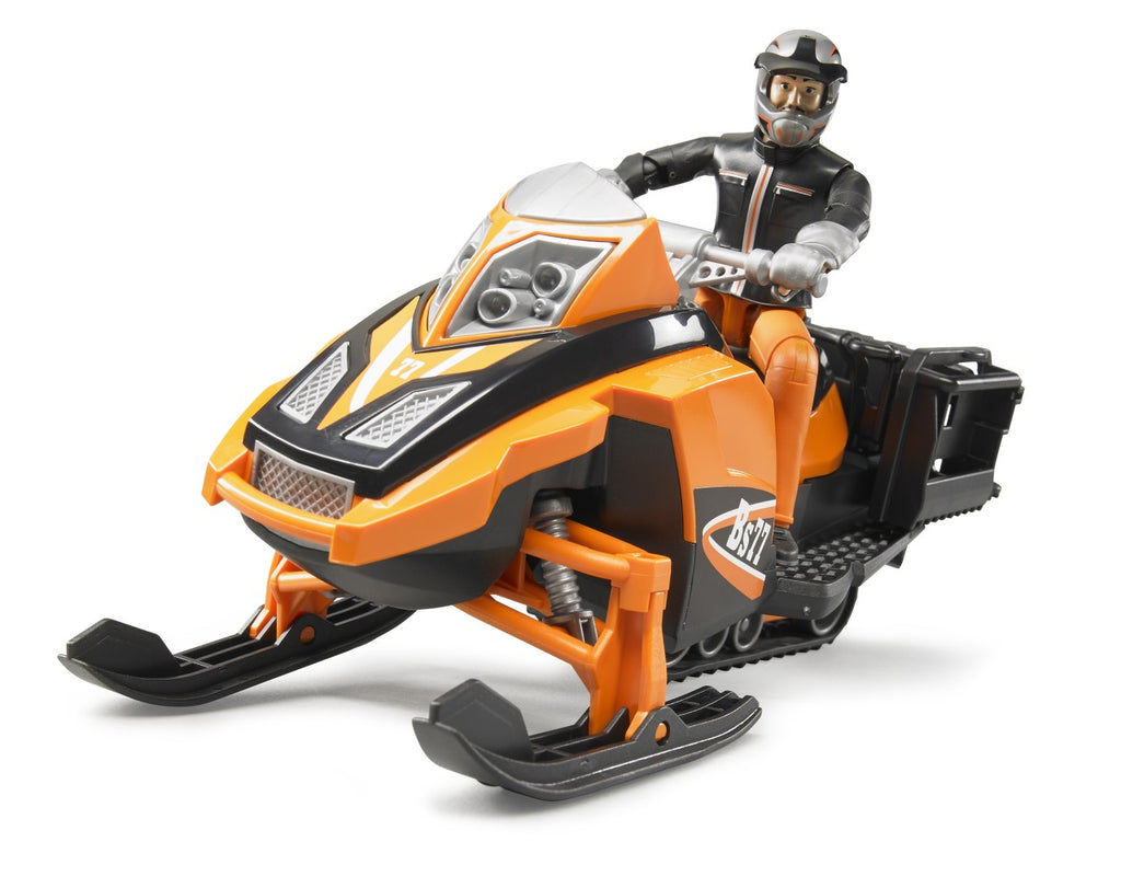 BRUDER moto de nieve con conductor y equipo, 63101