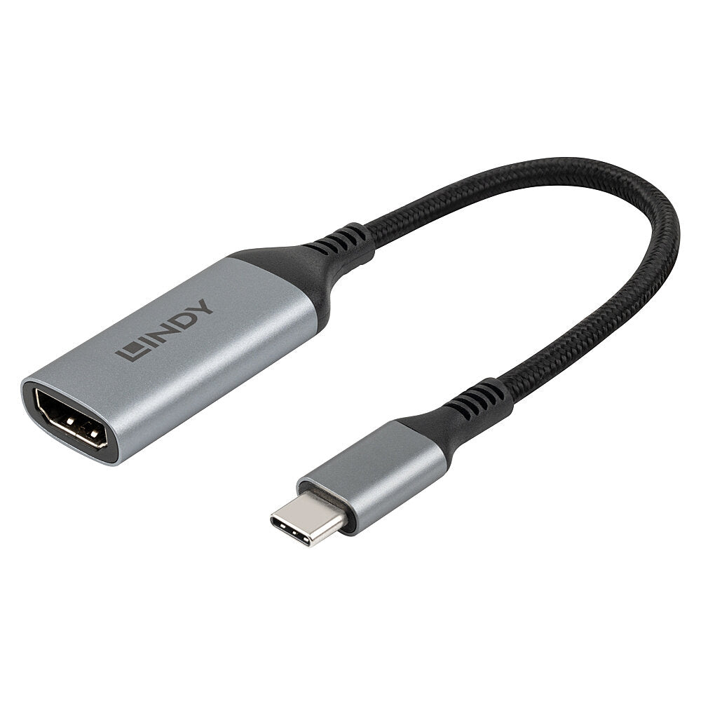 Lindy 43428 adaptador de cable de vídeo 0,15 m USB Tipo C HDMI Gris (6)