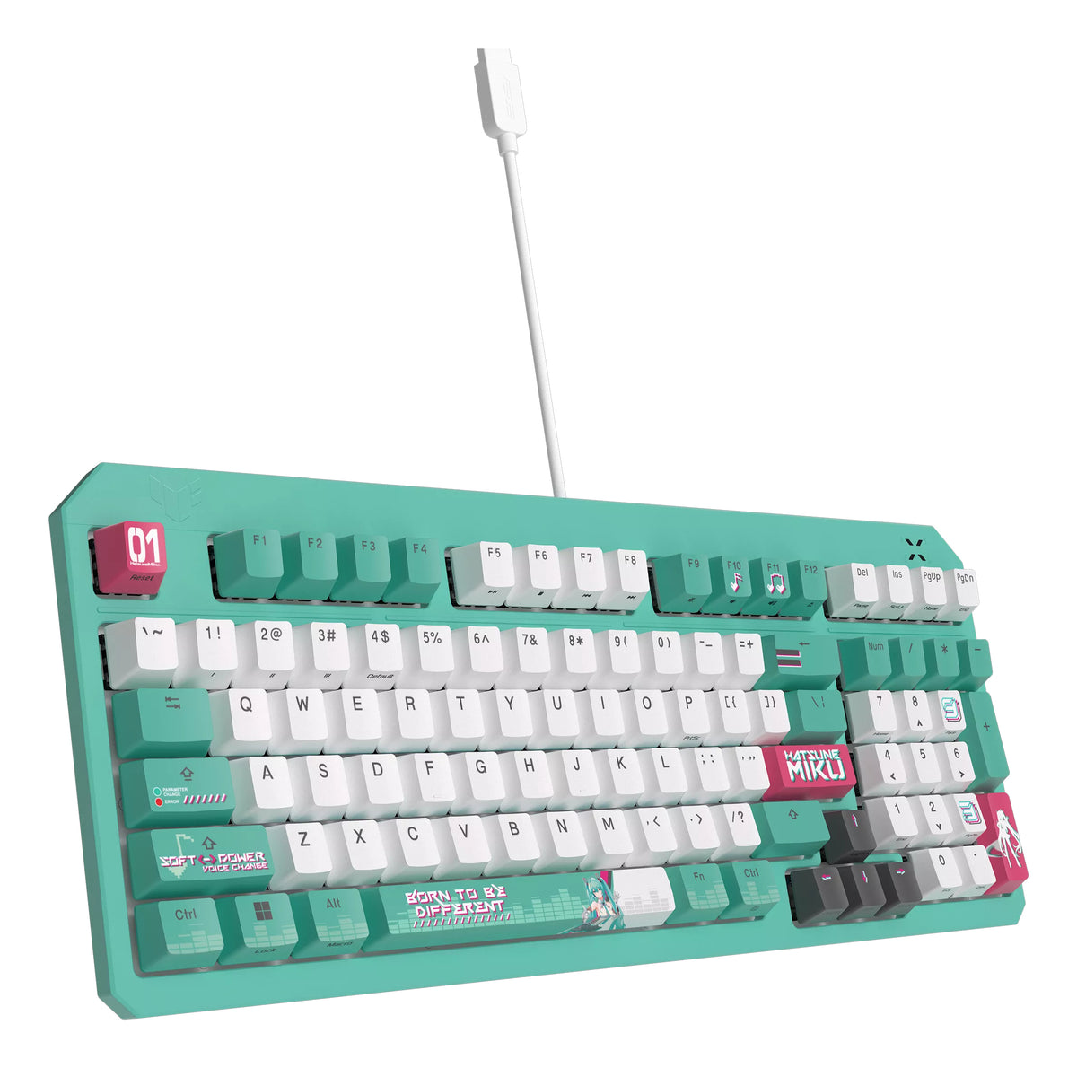 Asustek 90MP0460-BKUA30 - Hatsune Miku Edition, teclado, 96%, compact