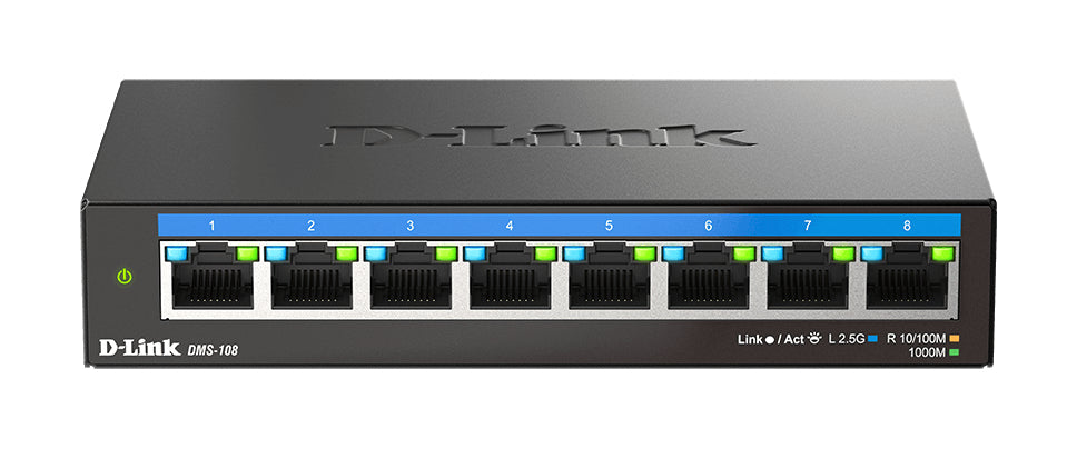 D-Link DMS-108 No administrado L2 2.5G Ethernet (100/1000/2500) Negro (2)