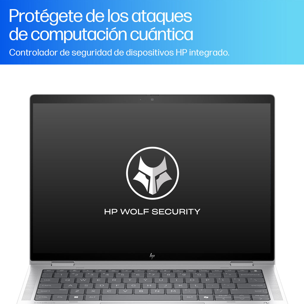 HP EliteBook X Flip G1i Next Gen AI PC Wolf Pro Security Edition Copilot+ PC Intel Core Ultra 5 226V Híbrido (2-en-1) 35,6 cm (14") Pantalla táctil WUXGA 16 GB LPDDR5x-SDRAM 512 GB SSD Wi-Fi 7 (802.11be) Windows 11 Pro Plata (7)