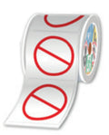 Rollo de etiquetas de prohibición Brother LTZ12100FBAN con pictograma (2)