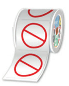 Rollo de etiquetas de prohibición Brother LTZ12100FBAN con pictograma (2)