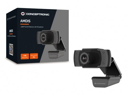 Conceptronic AMDIS cámara web 2 MP 1920 x 1080 Pixeles USB 2.0 Negro (3)