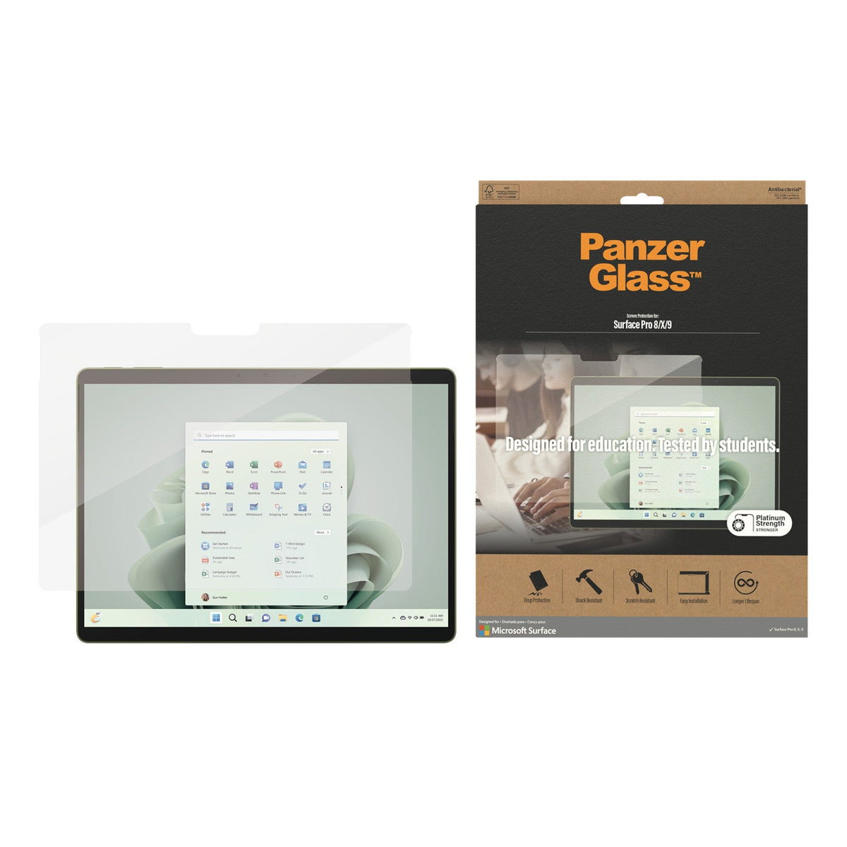 PanzerGlass 6262 protector de pantalla para tableta Microsoft 1 pieza(s) (2)