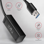 Axagon HUE-M1A hub de interfaz USB 3.2 Gen 1 (3.1 Gen 1) Type-A 5000 Mbit/s Negro (4)