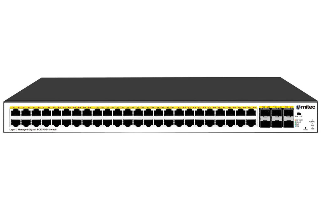 Ernitec ELECTRA-M248-1GB-900W switch Gestionado L3 Gigabit Ethernet (10/100/1000) Energía sobre Ethernet (PoE) Negro (2)