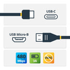 StarTech.com USB2CUB50CM cable USB 0,5 m USB C Micro-USB B 0,48 Gbit/s Negro (2)