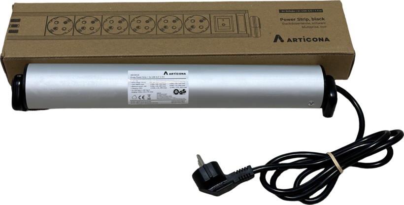 Regleta 6 ranuras + 3x USB A/C 1,4 m (5)