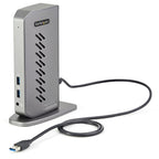 StarTech.com DK30A2DHUUE base para portátil y replicador de puertos Alámbrico USB 3.2 Gen 1 (3.1 Gen 1) Type-B Negro, Gris (4)
