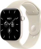 42 mm 64 GB, pearl white ceramic, reloj inteligente con pulsera deportiva, goma, arena