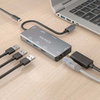 AISENS ASUC-9P018-GR base para portátil y replicador de puertos Alámbrico USB 3.2 Gen 1 (3.1 Gen 1) Type-C (7)
