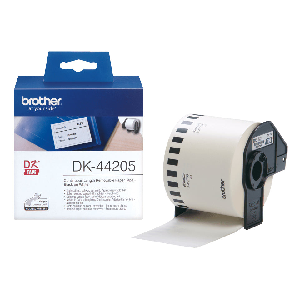 Brother DK-44205 cinta para impresora de etiquetas Negro sobre blanco (2)