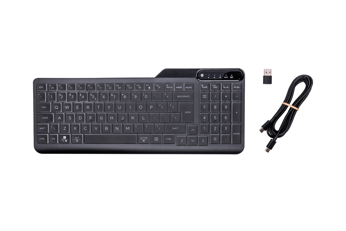 HP 400 Backlit Wired Keyboard teclado Hogar USB QWERTY Inglés Negro (2)