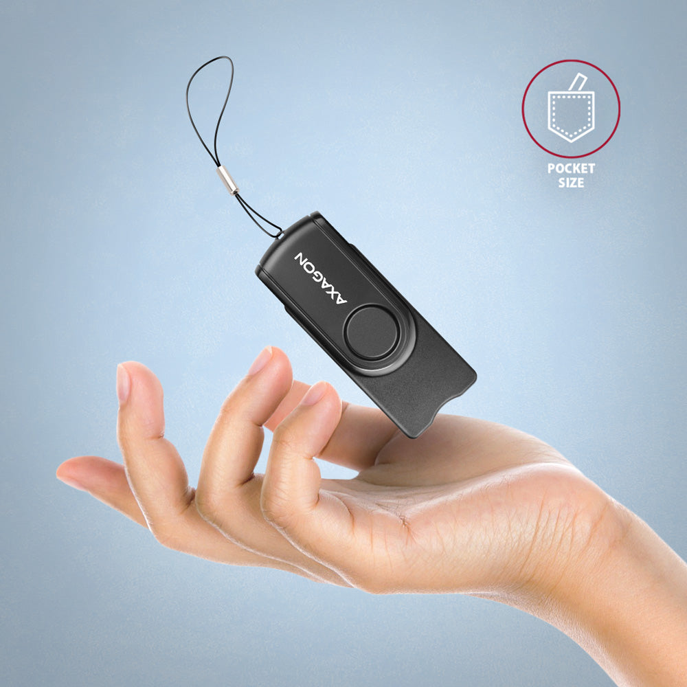 Axagon CRE-SMP2A USB Smart card & SD/microSD/SIM PocketReader lector de tarjeta inteligente Interior USB Type-A/USB Type-C Negro (5)