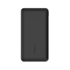 Cargador portátil - 10000 mAh - 15 vatios - 3 conectores de salida (USB-C, 2 x USB) - negro
