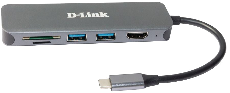 D-Link DUB-2327 base para portátil y replicador de puertos Alámbrico USB Tipo C Gris (2)