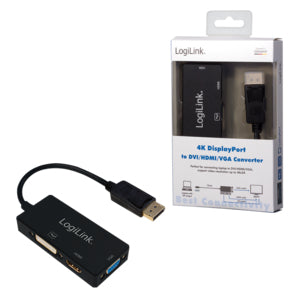 LogiLink CV0109 adaptador de cable de vídeo 0,15 m DisplayPort VGA + HDMI + DVI Negro (7)