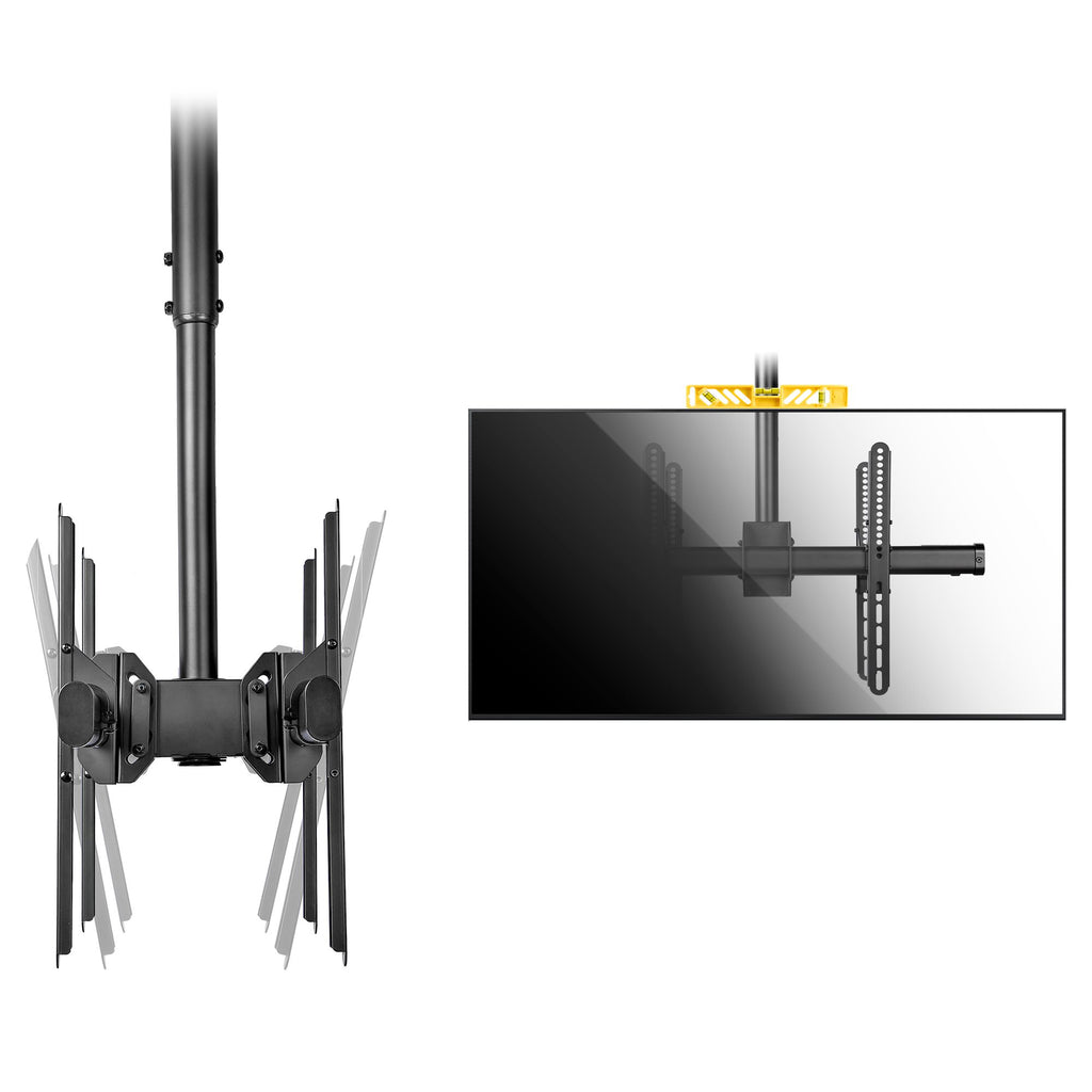 StarTech.com FPCEILBTB soporte para pantalla de señalización 190,5 cm (75") Negro (6)