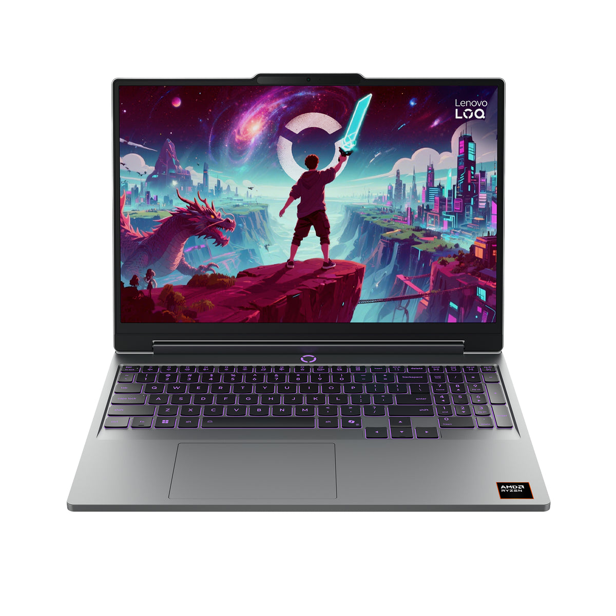 Lenovo LOQ 15AHP11 AMD Ryzen™ 7 250 Portátil 38,9 cm (15.3") WUXGA 16 GB DDR5-SDRAM 512 GB SSD NVIDIA GeForce RTX 5060 Wi-Fi 6 (802.11ax) Windows 11 Home Gris Alemán (2)