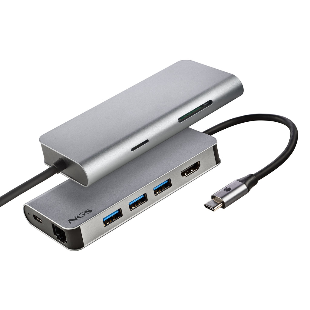 NGS WONDER DOCK 8 USB 2.0 Type-C Plata (4)