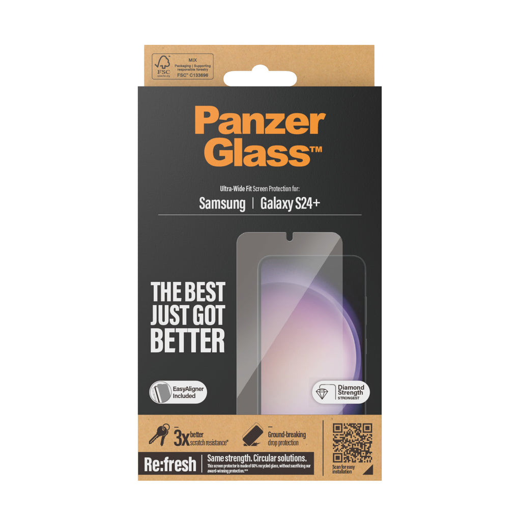 PanzerGlass ® Screen Protector Samsung Galaxy S24+ | Ultra-Wide Fit w. EasyAligner Protector de pantalla 1 pieza(s) (3)