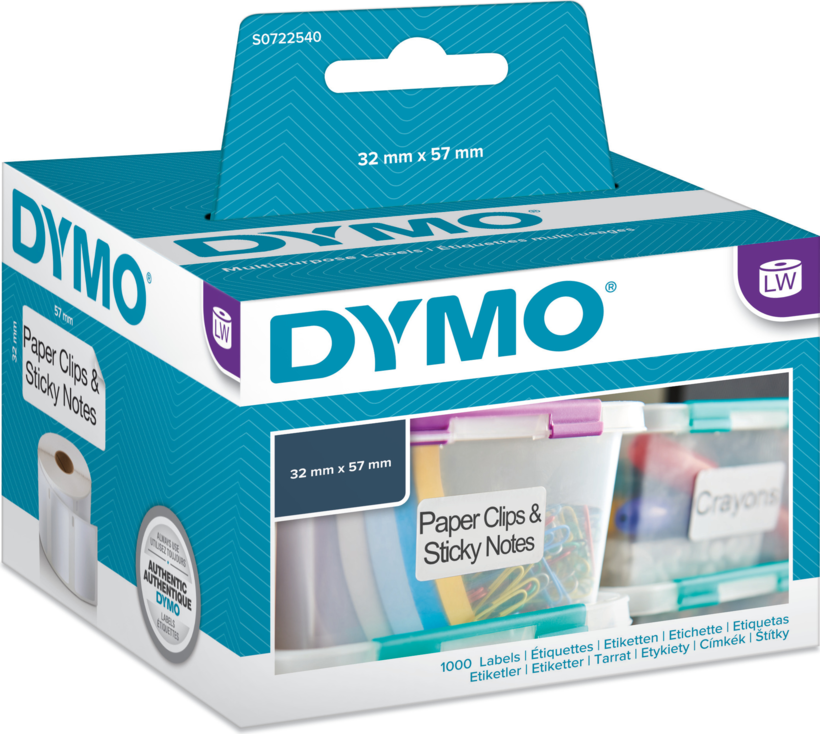 Dymo Etiquetas multiuso 32x57 mm, blanco