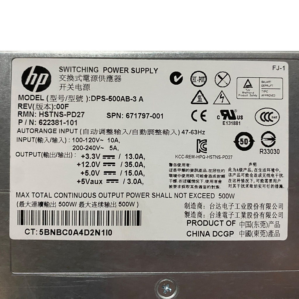 HP Fuente de alimentación 500WATT1U HEIGHT 671797-001-RFB – Reacondicionado (2)