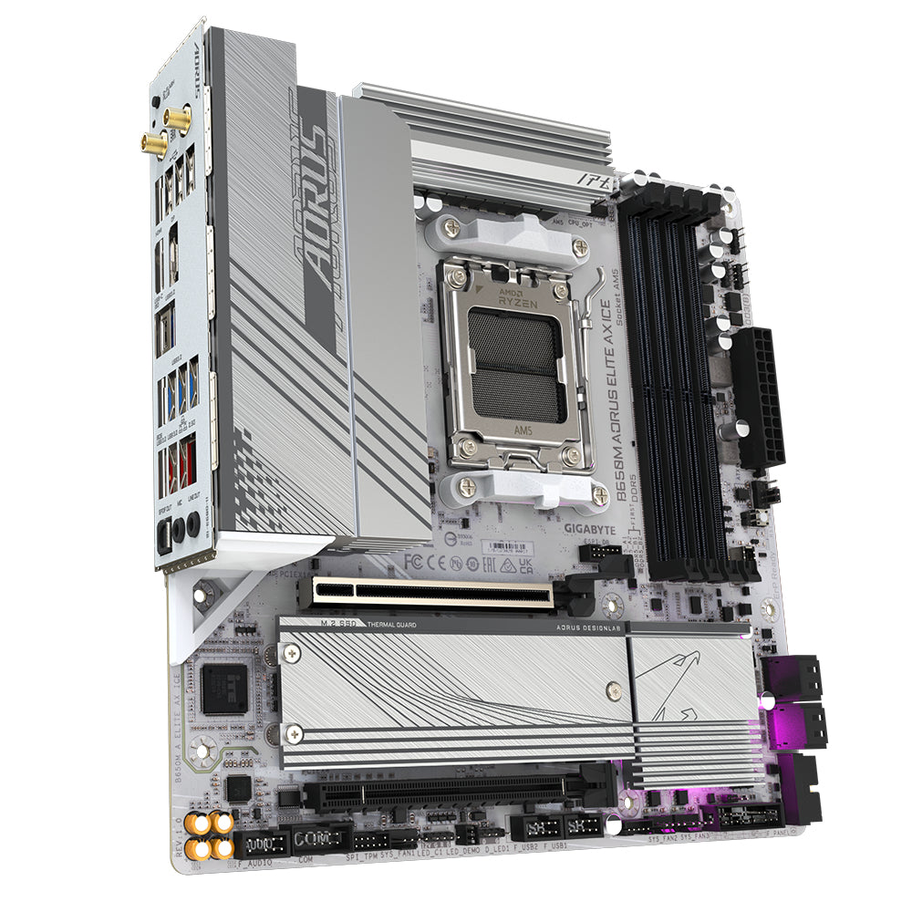GIGABYTE B650M AORUS ELITE AX ICE placa base AMD B650 Zócalo AM5 micro ATX (4)
