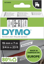 Cinta Dymo D1 blanco/negro 19 mm S0720830