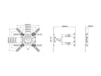 Multibrackets 0839 soporte para TV 55" Negro
