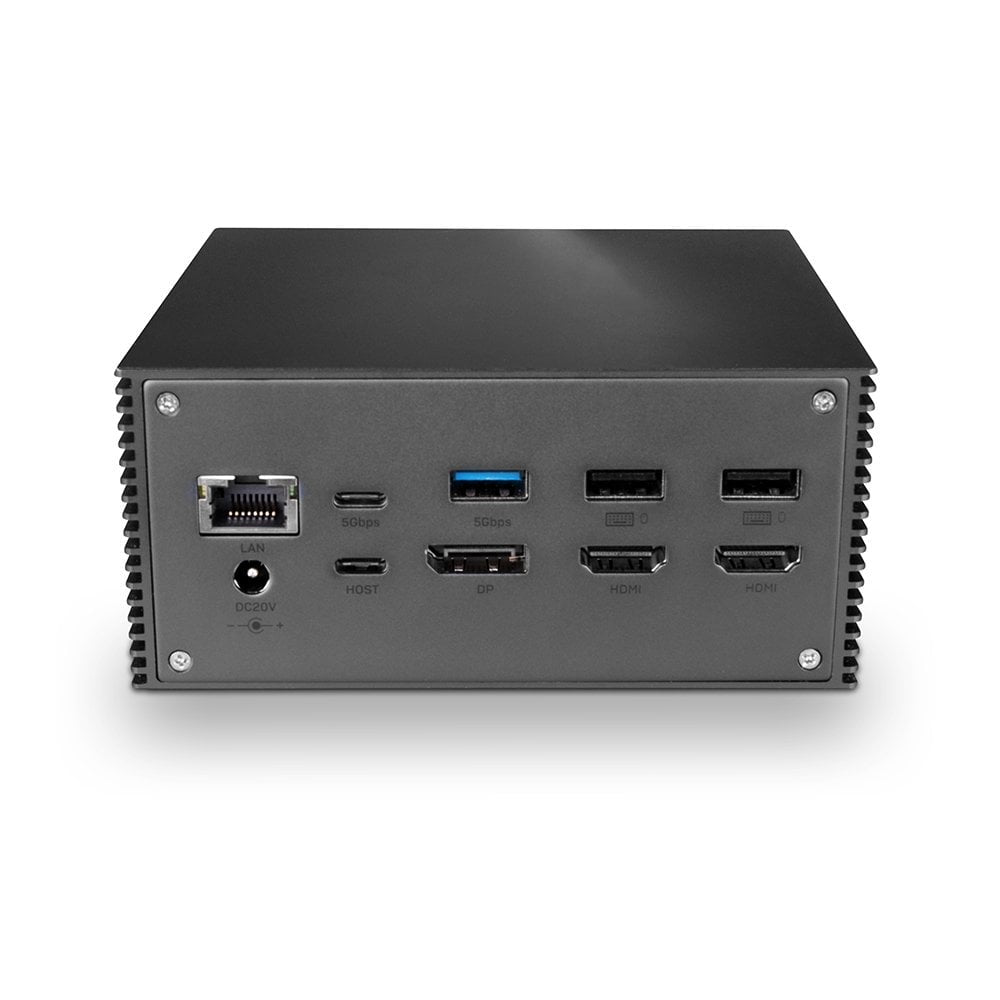Lindy 43378 base para portátil y replicador de puertos Alámbrico USB 3.2 Gen 2 (3.1 Gen 2) Type-C Gris (4)