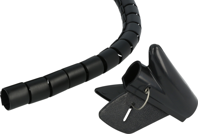 Organizador de cables D=25 mm 10 m, neg.