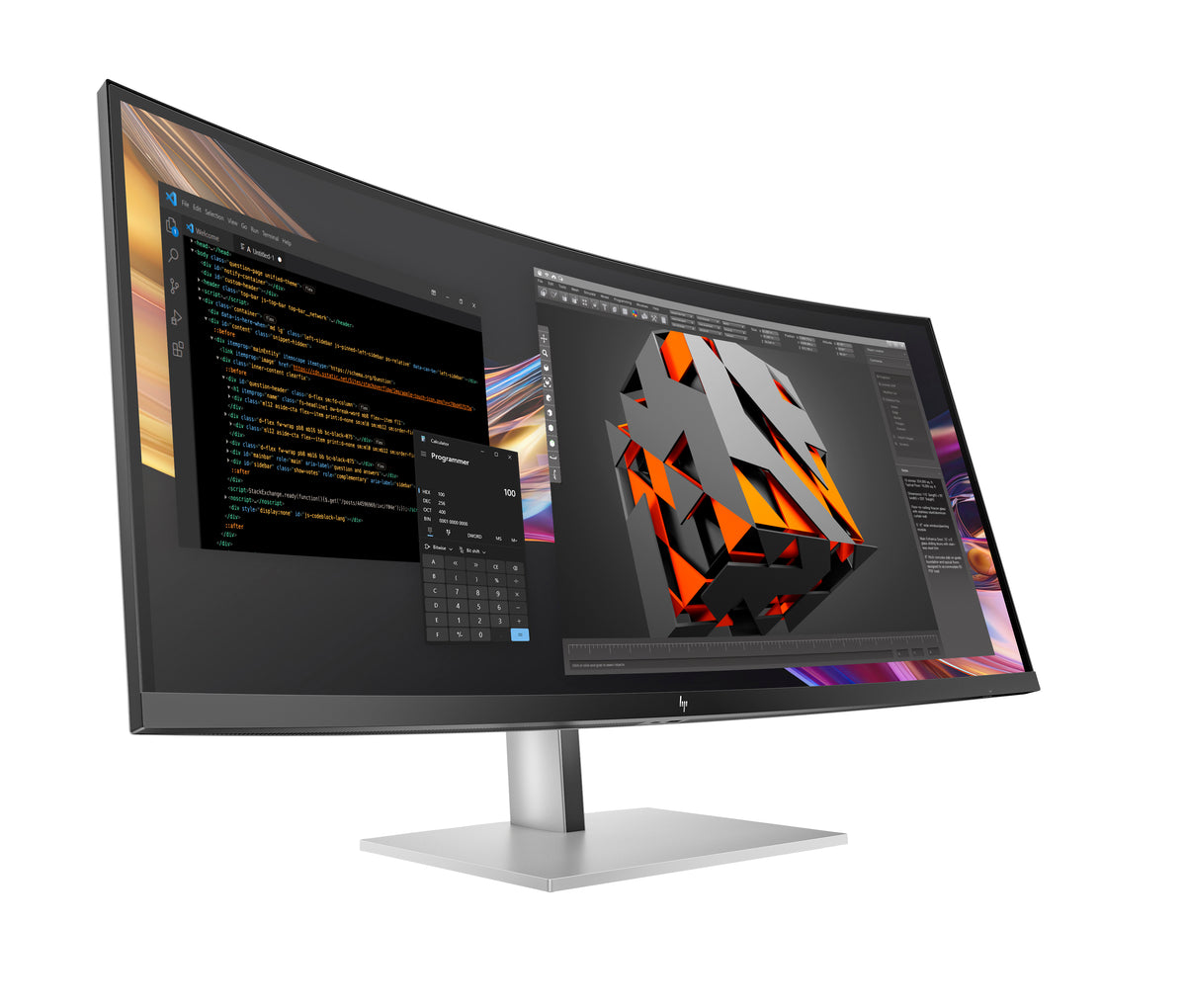 HP Series 7 Pro 738pu pantalla para PC 95,2 cm (37.5") 3840 x 1600 Pixeles Wide Quad HD+ LCD Plata (3)
