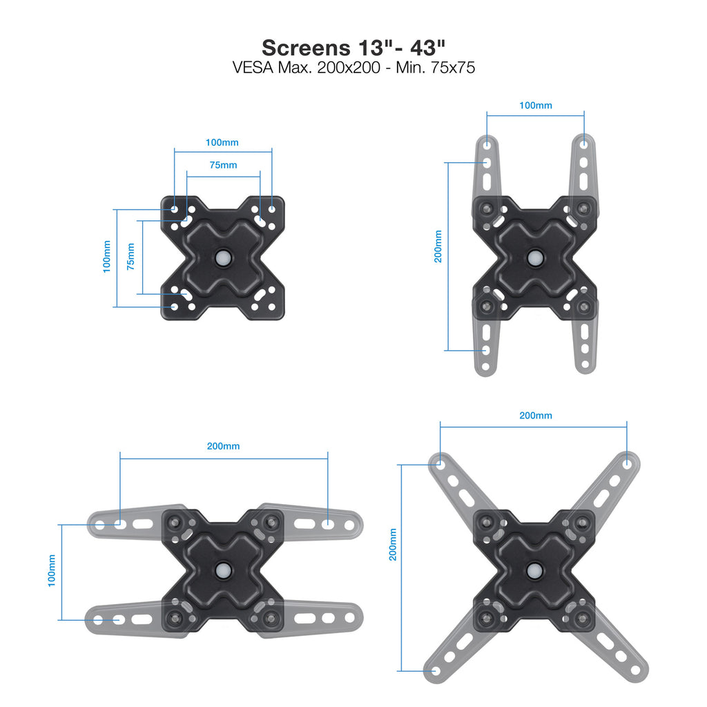 TooQ LP1345TN-B soporte para TV 109,2 cm (43") (3)