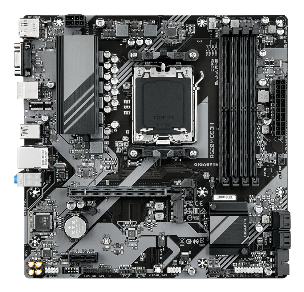 GIGABYTE A620M DS3H placa base AMD A620 Zócalo AM5 micro ATX (3)
