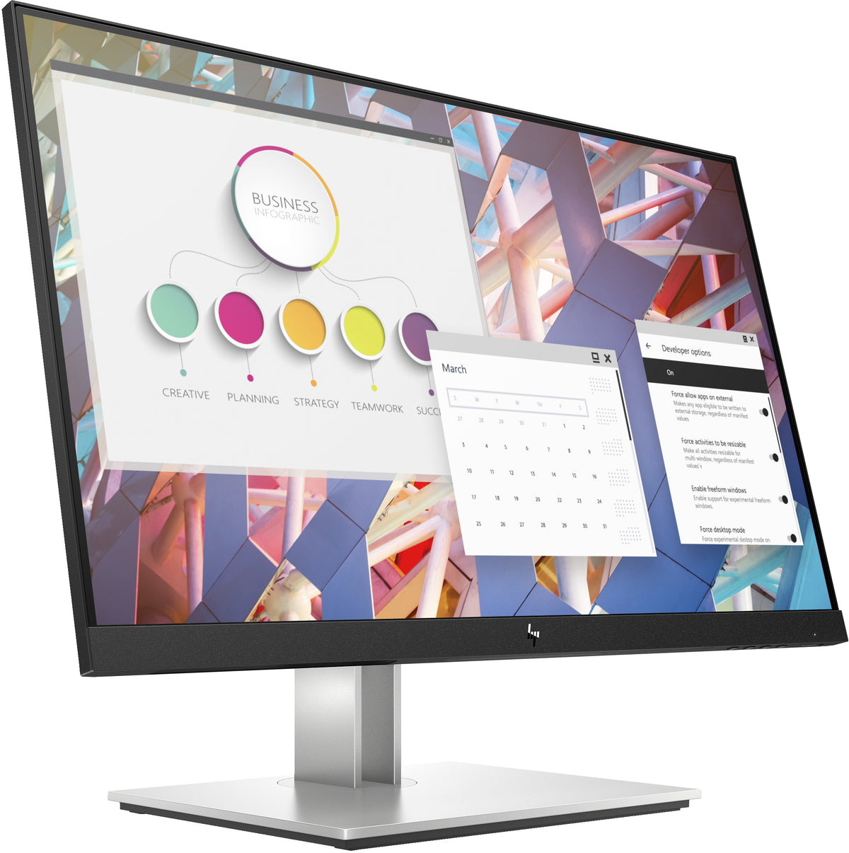 HP E-Series E24 G4 FHD Monitor pantalla para PC 60,5 cm (23.8") 1920 x 1080 Pixeles Full HD LCD Negro (4)