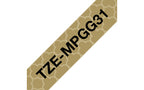 Brother TZE-MPGG31 cinta para impresora de etiquetas Negro en el oro (2)
