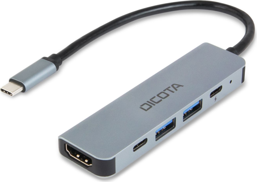 DICOTA D32061 hub de interfaz USB Type-C 10000 Mbit/s Plata (5)