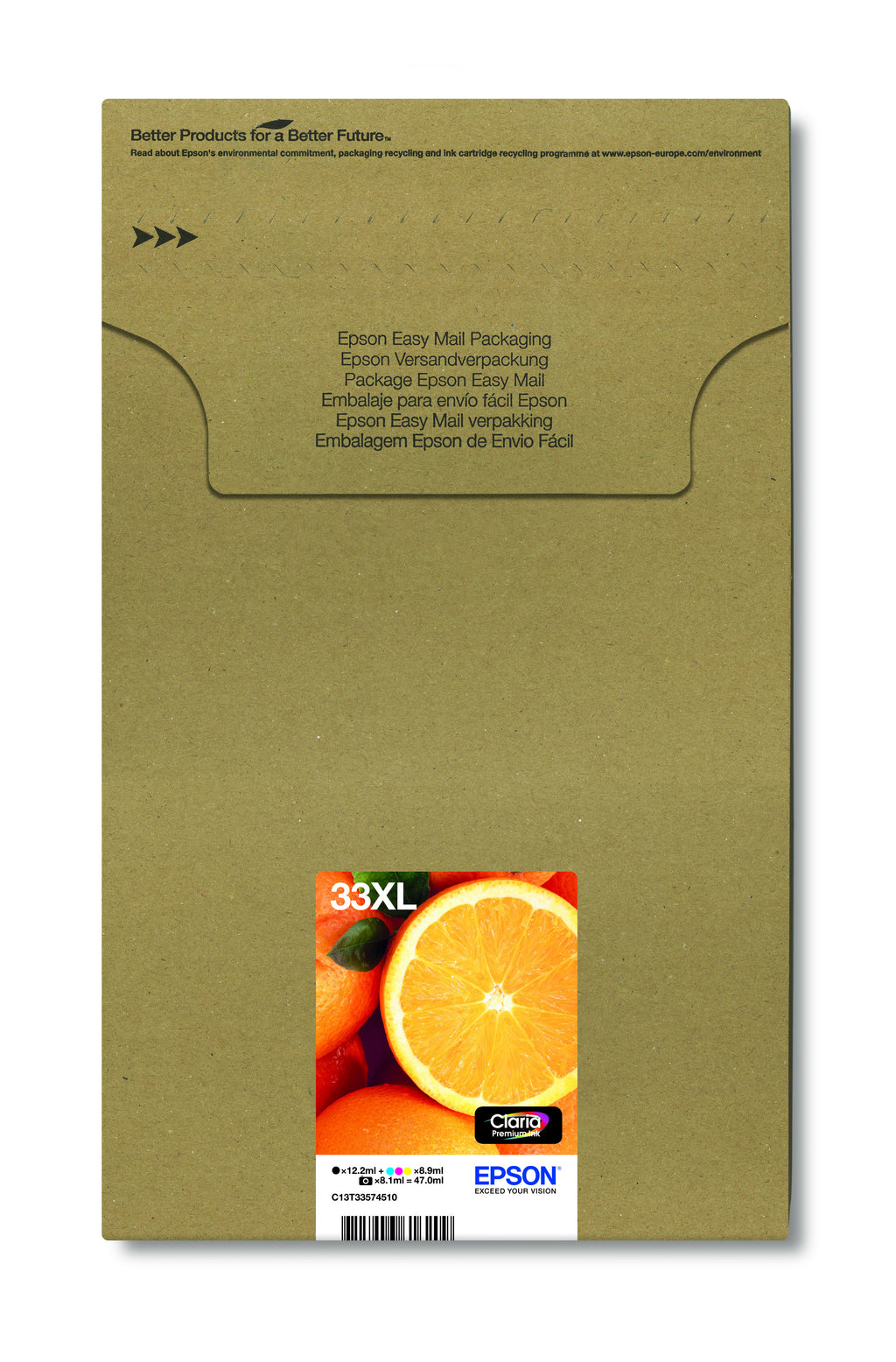 Epson Oranges C13T33574510 cartucho de tinta 1 pieza(s) Original High (L) Yield Negro, Foto negro, Cian, Magenta, Amarillo (2)