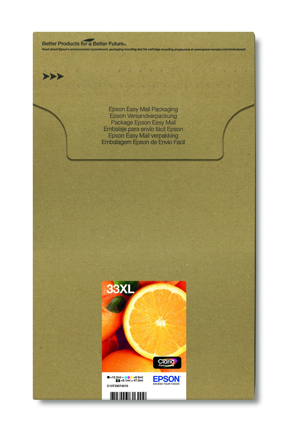 Epson Oranges C13T33574510 cartucho de tinta 1 pieza(s) Original High (L) Yield Negro, Foto negro, Cian, Magenta, Amarillo (2)